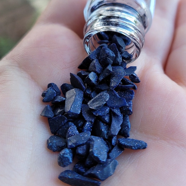 Blue Goldstone Chips - 8 grams