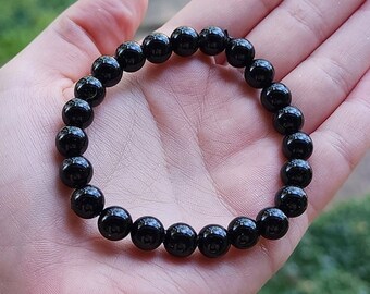 Black Obsidian Bracelet - Stretchy