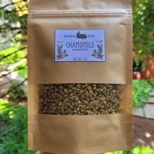 Organic German Chamomile Flowers Whole - 1oz