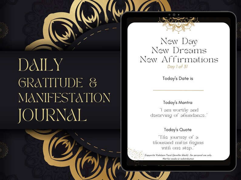Transform Your Life in 30-Day: Gratitude Journal Manifestation Challenge Download Mindful Colouring Quotes Manifesting Mantras image 1