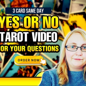 Yes No Tarot Reading Same Day 3 Card Psychic Video Message with Quick Accurate Guidance by UK Intuitive Using Tarot Oracle Combo