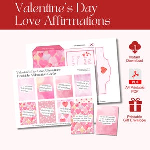Print Your Own Valentine's Day Love Affirmations! The Perfect DIY Gift for Your Partner or Yourself – Instant Download PDF!