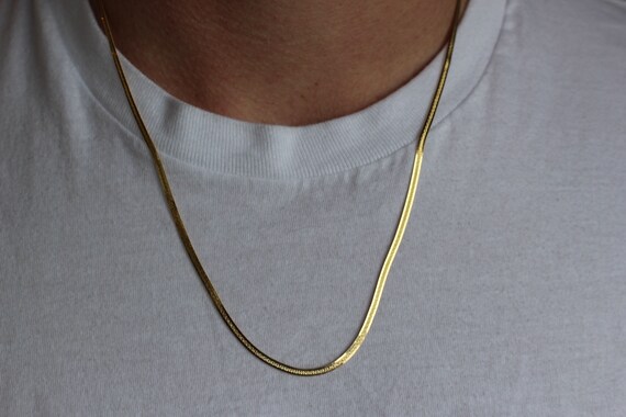 Vintage 14kt Gold herringbone chain. Vintage Gold