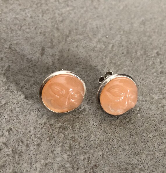 Vintage Man in the moon earrings. Vintage Rose Qua