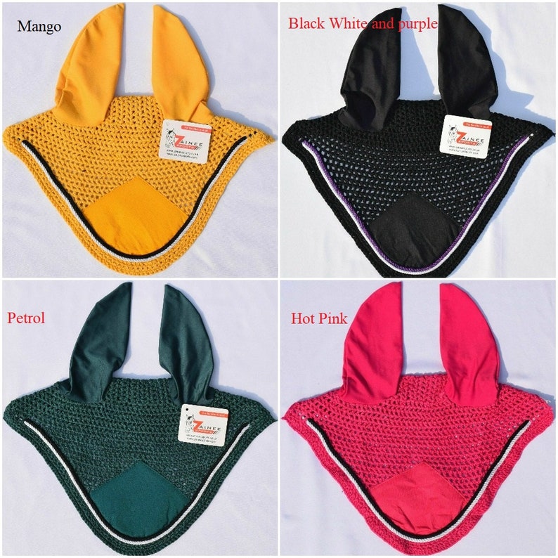 Horse Fly Veil Ear Net Mask Hand Made Cotton Etsy