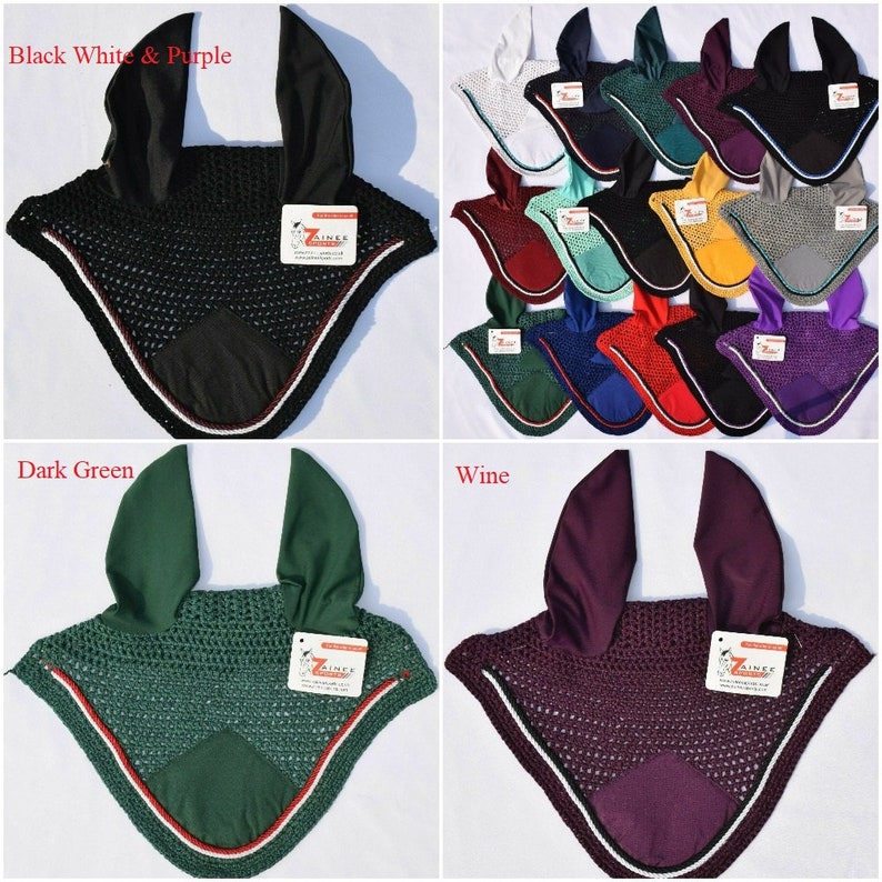 Horse Fly Veil Ear Net Mask Hand Made Cotton Etsy