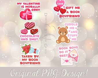 Buch Valentine PNG, digitaler Download, Aufkleber-Design, Smut Aufkleber, Clipart, Sticker Shop, Cricut PNG, kommerzielle Nutzung, Buchaufkleber