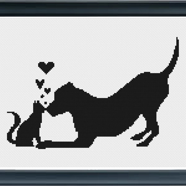 Cat And Dog Cross Stitch Pattern / Instant PDF Download