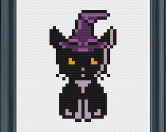 Black Cat. Cross Stitch Pattern PDF Instant Download. - Etsy