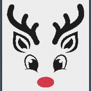 Reindeer Cross Stitch Pattern/Instant Download/PDF File