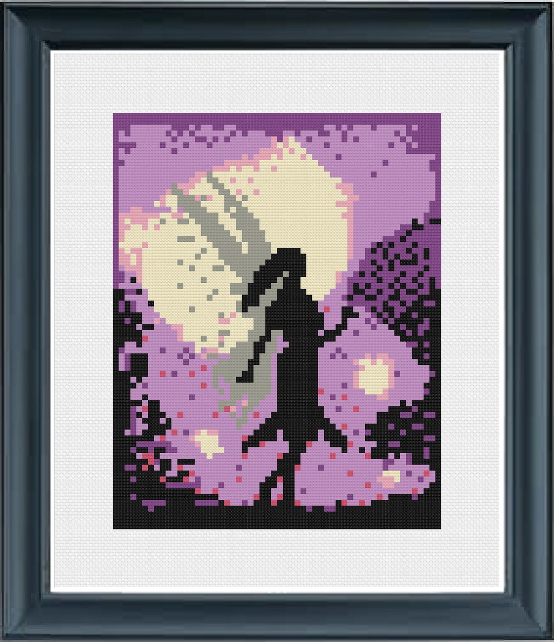 Purple Fairy Silhouette Cross Stitch Pattern / Instant Download PDF ...