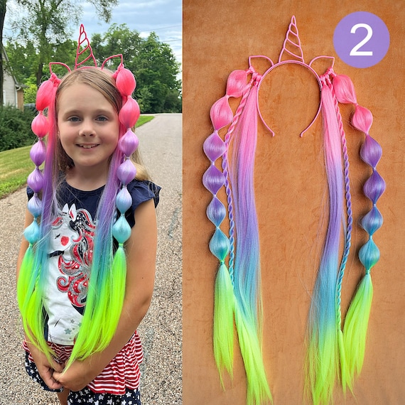 Unicorn Headband Colorful Hair Accessory for Girls Bubble  display picture 3
