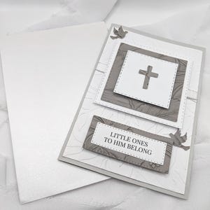 4 x 6 pouces, carte de baptême de bébé, carte de baptême, carte de baptême en relief, carte de dévouement de bébé, carte 3D, carte de voeux