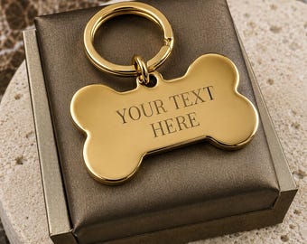 The Bone Signature Keychain, Custom Engraved Bone Keychain with Name or Photo
