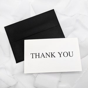 Paquet de 5 cartes de remerciement, carte de remerciement, carte de voeux, merci, carte minimale, carte noir et blanc, jeu de cartes, jeu de cartes de voeux