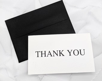 5-Pack Thank You Card, Thank You Card, Greeting Card, Thank You, Minimal Card, Black and White Card, Card Set, Greeting Card Set