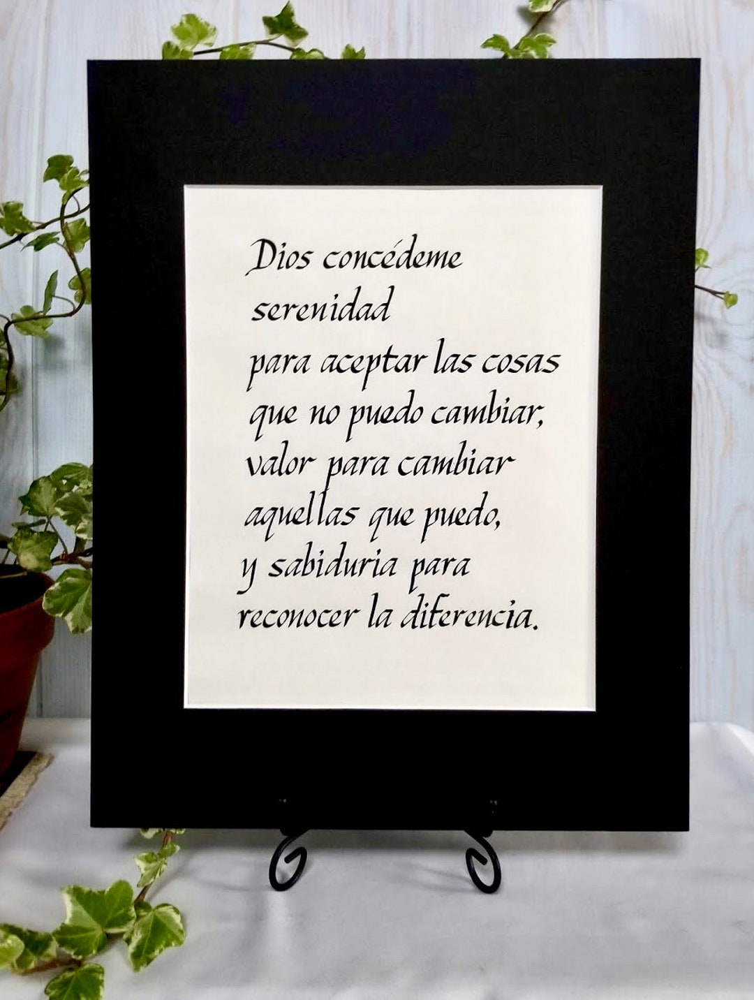 Serenity Prayer in Spanish Calligraphy Print 11 X 14 - Etsy