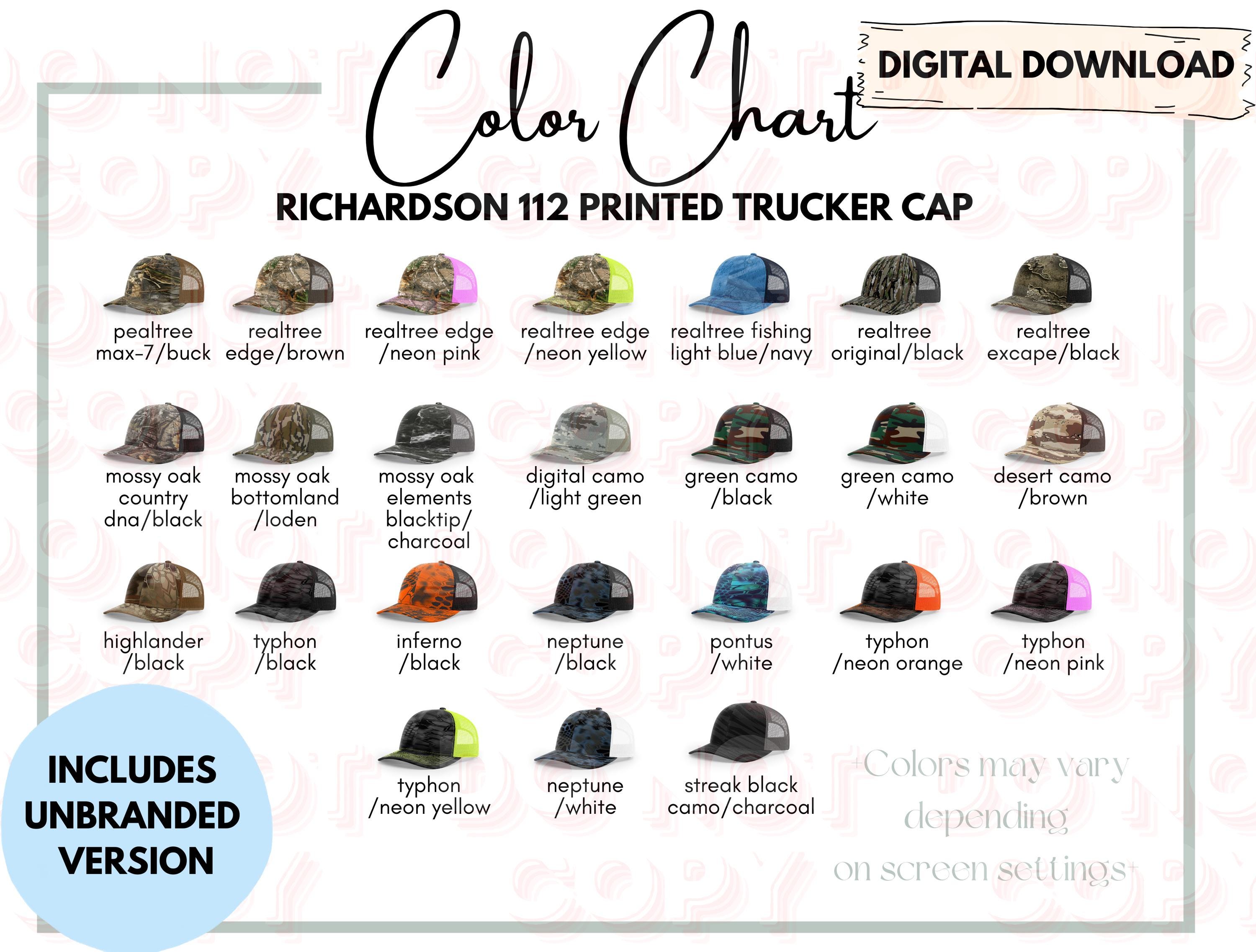Richardson 112p Colors Richardson 112 Hat Color Chart