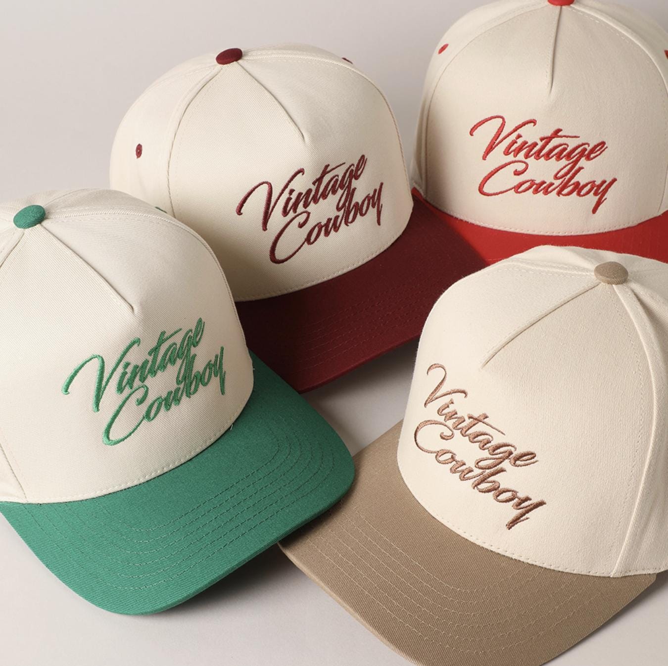 Vintage Cowboy Two Tone Trucker Hat Vintage Cowboy Two Tone Trucker Hat – Shop Evelia Bella main image 4