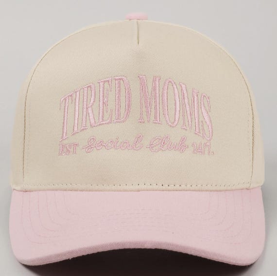 Tired 24/7 Trucker Hat RESTOCK - Tired Moms Est Social Club 24/7 Trucker Hat in Red  main image 3