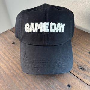 Game Day Hat, Game Day Chenille Patch Buckle Adjustable Hat, Game Day Hat, Game Day Baseball Hat