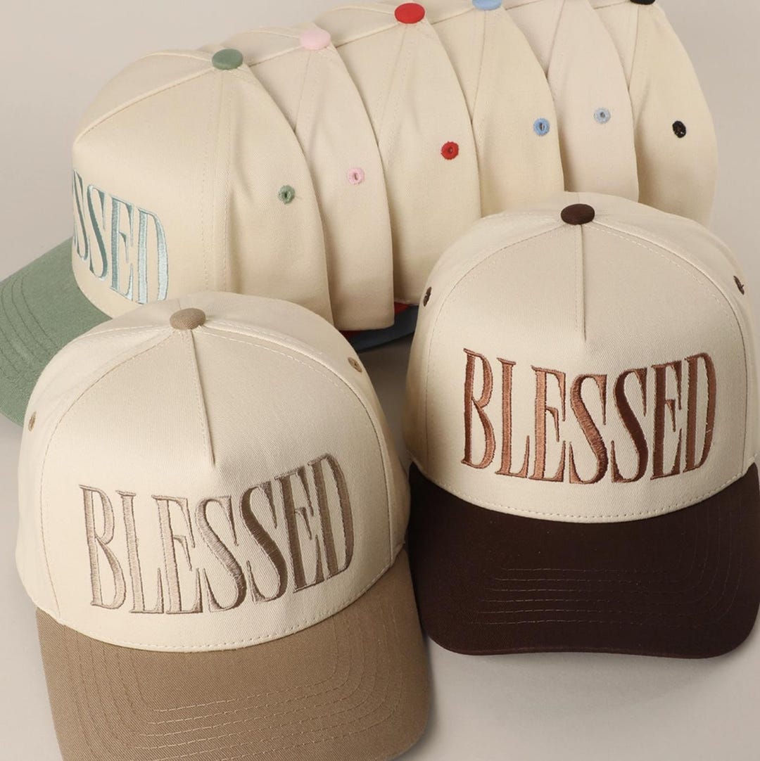 Blessed Embroidery Canvas Hat, Blessed Trucker, Blessed Trucker Hat - Etsy