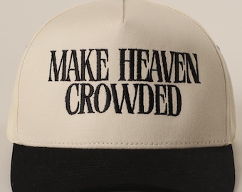 Machen Sie den Himmel überfüllt Stickerei Canvas Hut, machen Sie den Himmel überfüllt Trucker, machen Sie den Himmel überfüllt Trucker-Hut