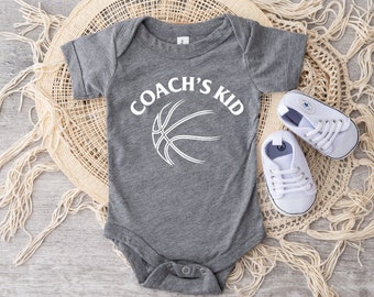 Coach&#39;s Kid Basketball-Strampler, Spieltag Baby-Strampler, Coach&#39;s Kid, Coach&#39;s Kid Strampelanzug, Spieltag-Body, Basketball-Strampler
