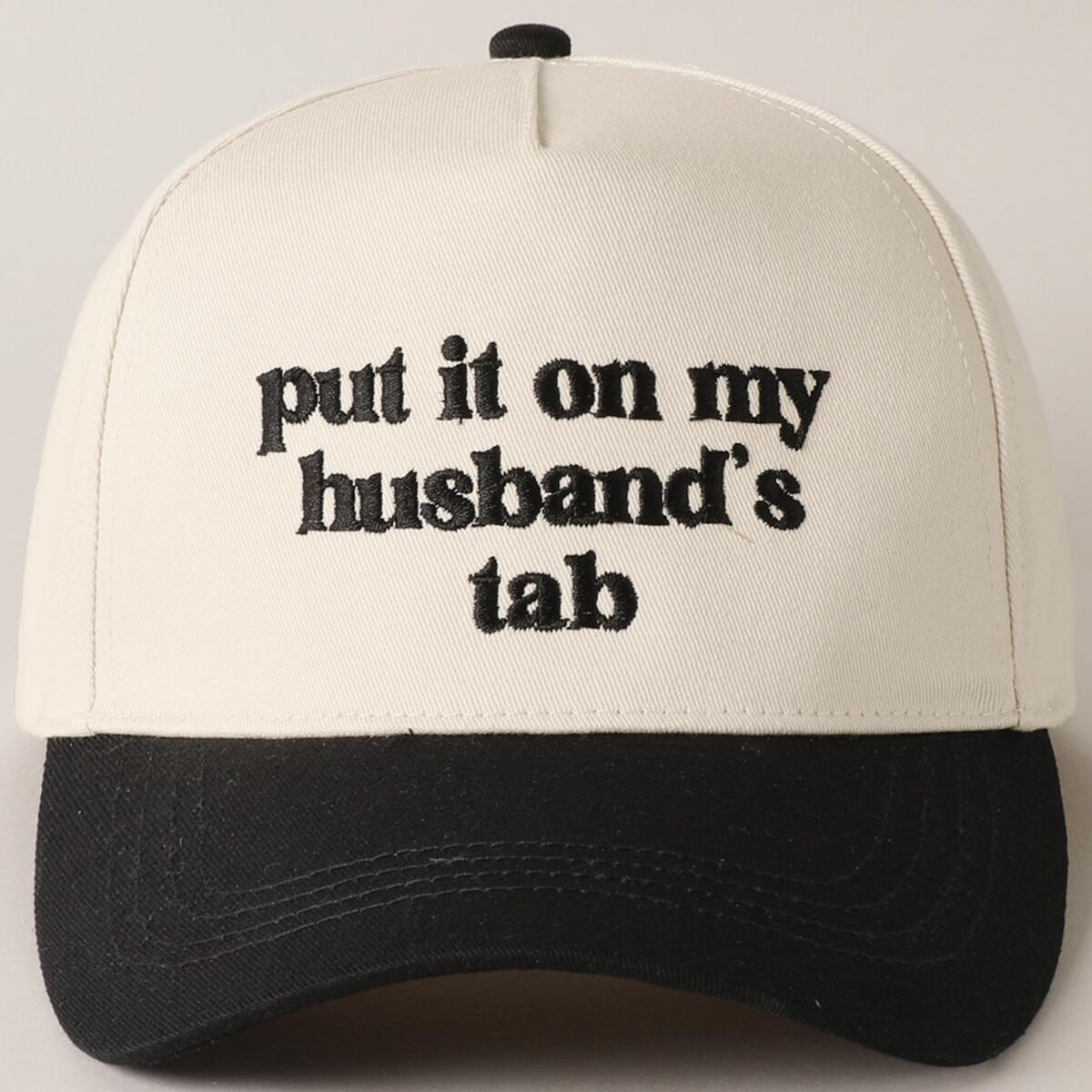 Put It on My Husband's Tab Embroidery Canvas Hat