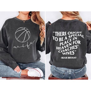 Basketball Wife, Basketball Wife Sweatshirt, Basketball Wife Crewneck Sweatshirt, Mrs. Coach Crewneck Sweatshirt, Coaches Wife Sweatshirt,