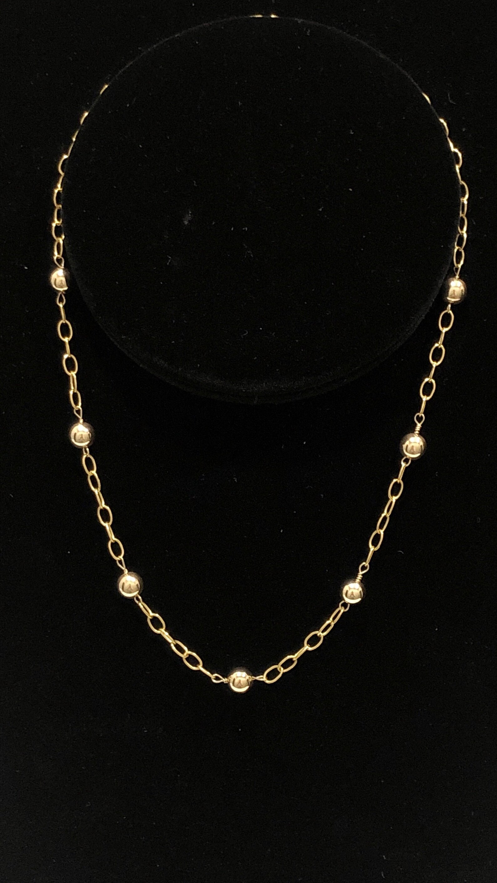 Gold Ball and Chain Layering Choker Necklace Etsy