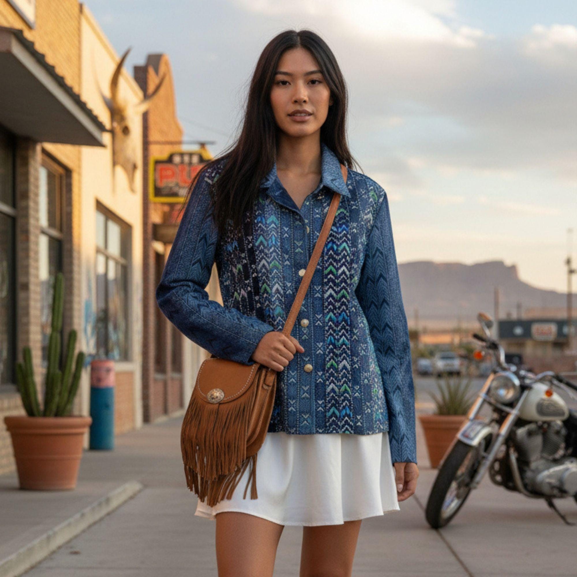 Coldwater Creek Embroidered Denim Jacket - Etsy