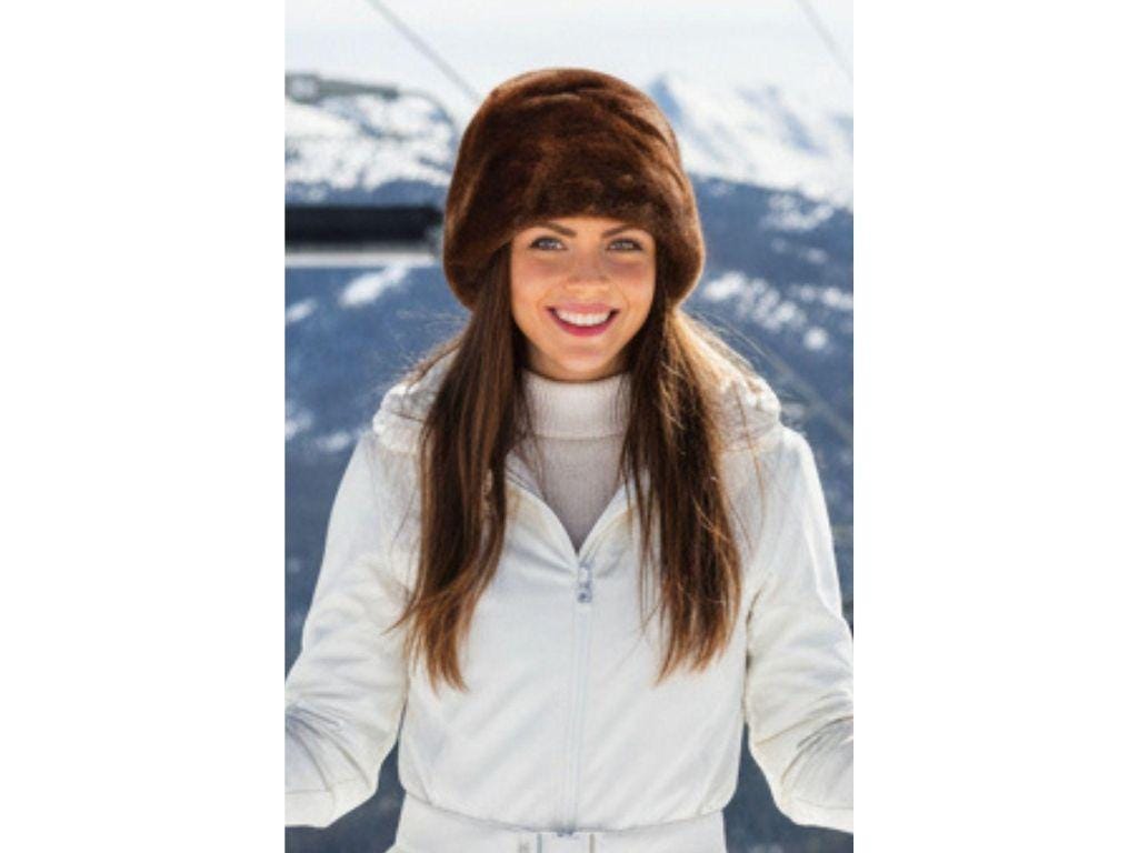 Vintage 70s Faux Fur Cloche Hat – Brown Quilted Satin Lined  display picture 2