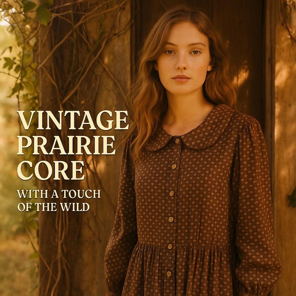 Vintage Prairie Dress Handmade Rustic Cottagecore Laura Ashley Style Fall Cotton Floral Mini Check Gunne Sax Aesthetic Maxi Statement