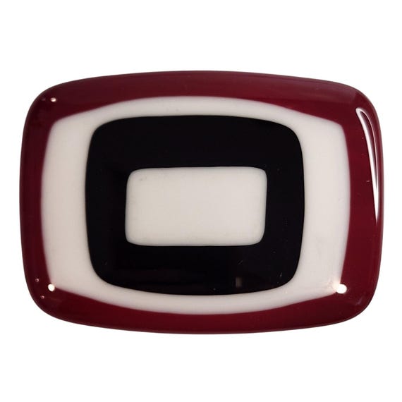 Vintage 90s Fused Glass Tree Buckle — Bold Forest Art-to-Wear Statement Fused Glass Enchanted Festive Forest - YouTube main image 4