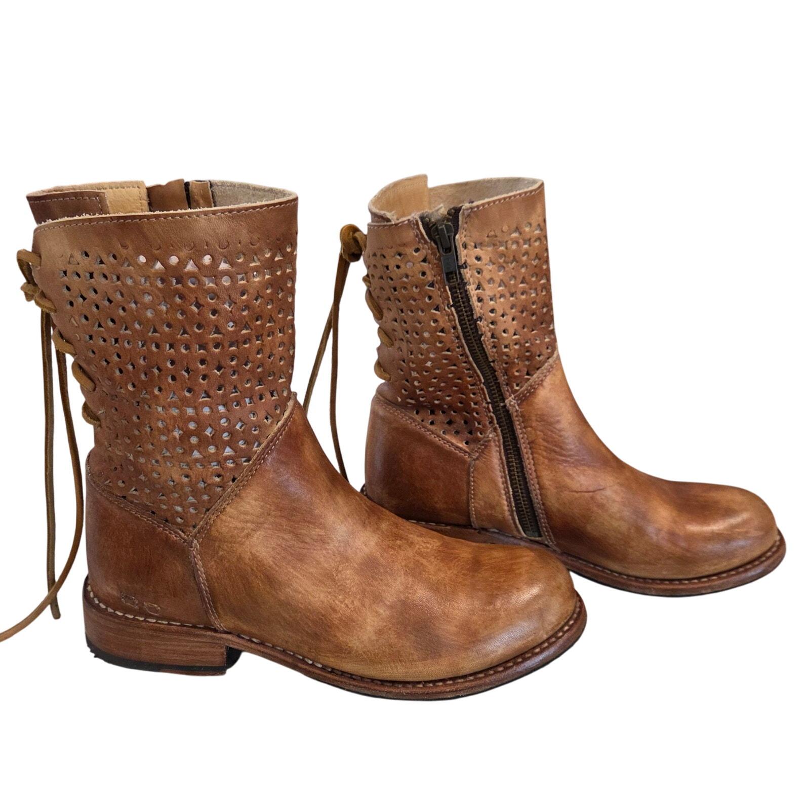 Bed Stu Louis Rustic Distressed Lace Up Leather Ankle Dress Boot Men’s Size 9.5 Bed Stu Protege Tan Rustic Vintage Finish Boots - Mens Large  main image 4