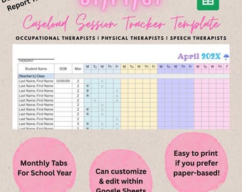 Caseload Tracker Template, Fillable and Printable PDF, Medical Notes ...