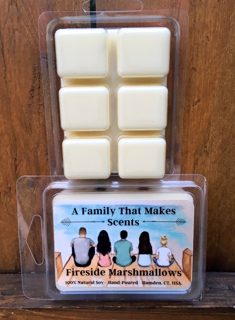 100 /% Natural Soy Soy Wax Melts. Eco-Friendly Hand-Poured Fireside Marshmallows Wax Melts- 12 Hours Per Cube Scented Wax Tarts