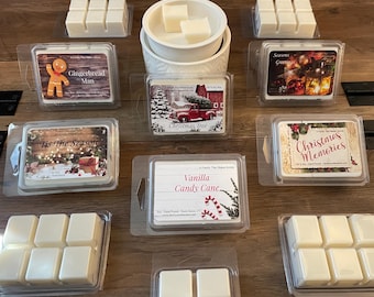 Strong Scented Christmas Wax Melts - 100 % Natural - Highly Scented - Eco-Friendly - Hand-Poured - Scented Wax Tarts- Choose Your Scent.