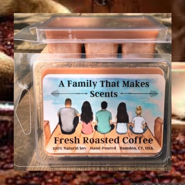 Fresh Roasted Coffee Wax Melts- Strong Scent - Long Lasting - Eco-Friendly - Hand-Poured - Scented Wax Tarts.