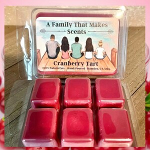 Cranberry Tart Wax Melts -Highly Scented - Long Lasting - Eco-Friendly - Hand-Poured - Scented Wax Tarts - Soy Wax Melts. Highly Scented.