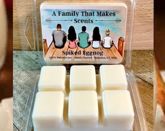 Spiked Eggnog Wax Melts - Strong Scent- Long Lasting - Eco-Friendly - Hand-Poured - Scented Wax Tarts - Soy Wax Melts.