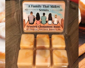 Frosted Cinnamon Buns Wax Melts - Highly Scented - 100 % Natural Soy - Eco-Friendly - Hand-Poured - Scented Wax Tarts - Soy Wax Melts.