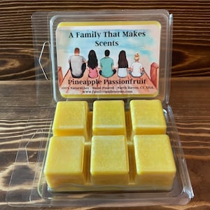 Pineapple Passionfruit Wax Melts -100 % Natural Soy - Eco-Friendly - Hand-Poured - Scented Wax Tarts - Soy Wax Melts. Highly Scented.