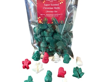 Christmas Wax Melts -Strong Scent- Long Lasting - Eco-Friendly - Hand-Poured - Large Melts - Wax Tarts - Soy