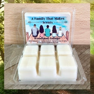 Woodland Foliage Wax Melts -100 % Natural Soy - Eco-Friendly - Hand-Poured - Scented Wax Tarts - Soy Wax Melts. Highly Scented.