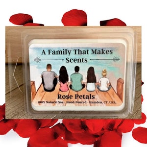 Rose Petals Wax Melts - Highly Scented - Long Lasting - Eco-Friendly - Hand-Poured - Scented Wax Tarts - Soy Wax Melts. Highly Scented.