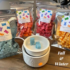 Gummy Bear Wax Melts - Fall - Winter - Pet Safe - Strong Scent- Long Lasting - Eco-Friendly - Hand-Poured - Large Gummy Melts - Soy.
