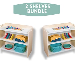 Bundle Montessori Shelf for Toddlers | Toy Shelf | Ready to Ship | Bookcase | Bookshelf | Nursery decor | Toy storage