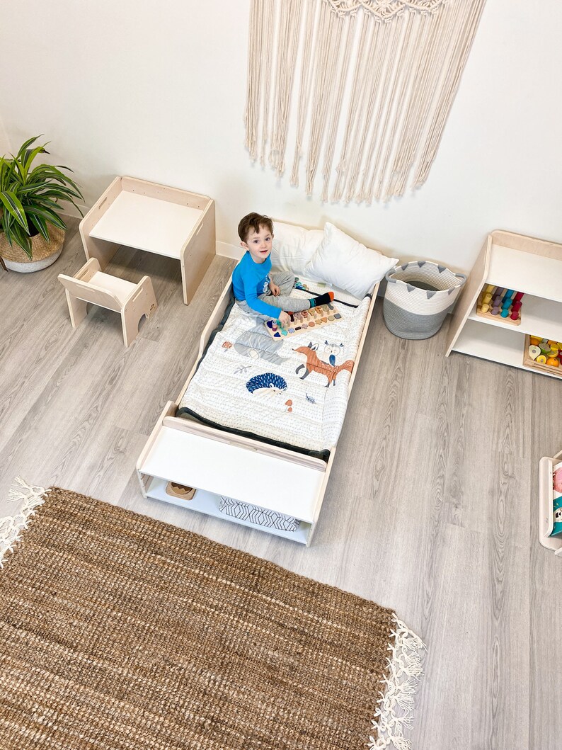 Montessori Floor Bed Crib Size Ready to Ship Kids Etsy